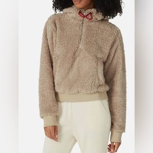 Lululemon Tan/Neutral Oh So Sherpa Hoodie Quarter Zip